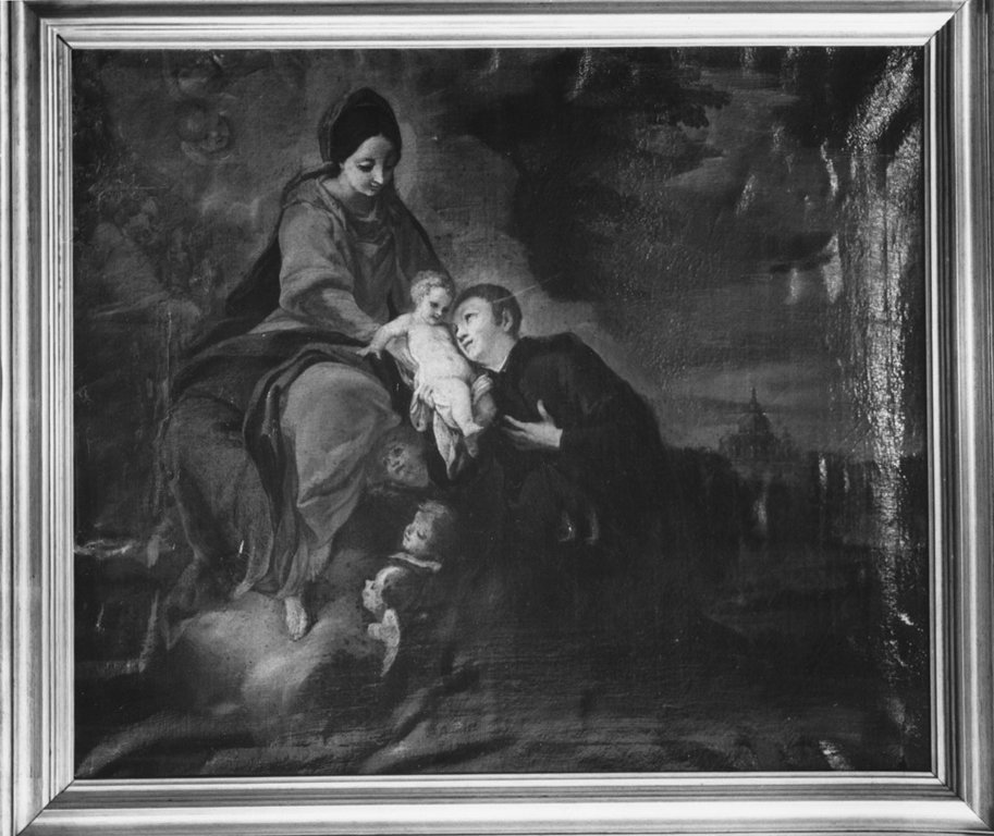 San Stanislao Kostka riceve Ges&ugrave; Bambino dalle mani della Madonna (dipint